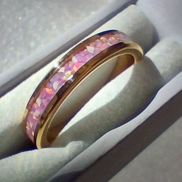 Eternity band Tungsten Carbide 4mm ring - GOLD Colour