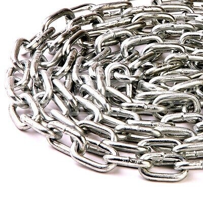 Straight link chain 6mm x 24mm bright finish