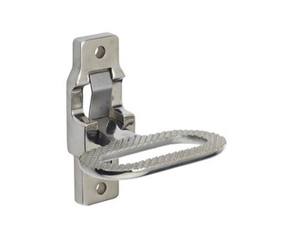 Folding stainless toe step