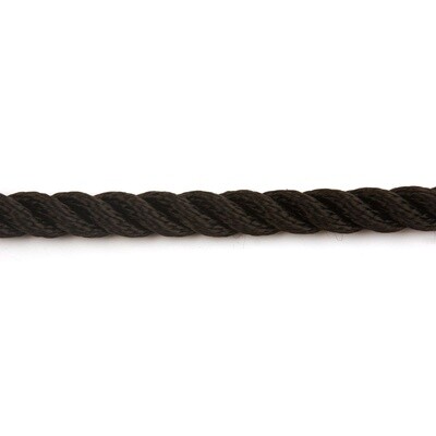 10mm black 3-strand poly rope