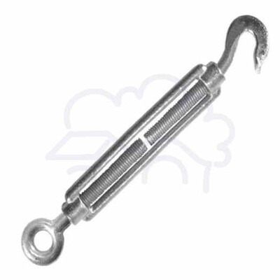 Stainless steel straining screw, hook & eye 6mm Stainless steel straining screw, hook & eye 6mm