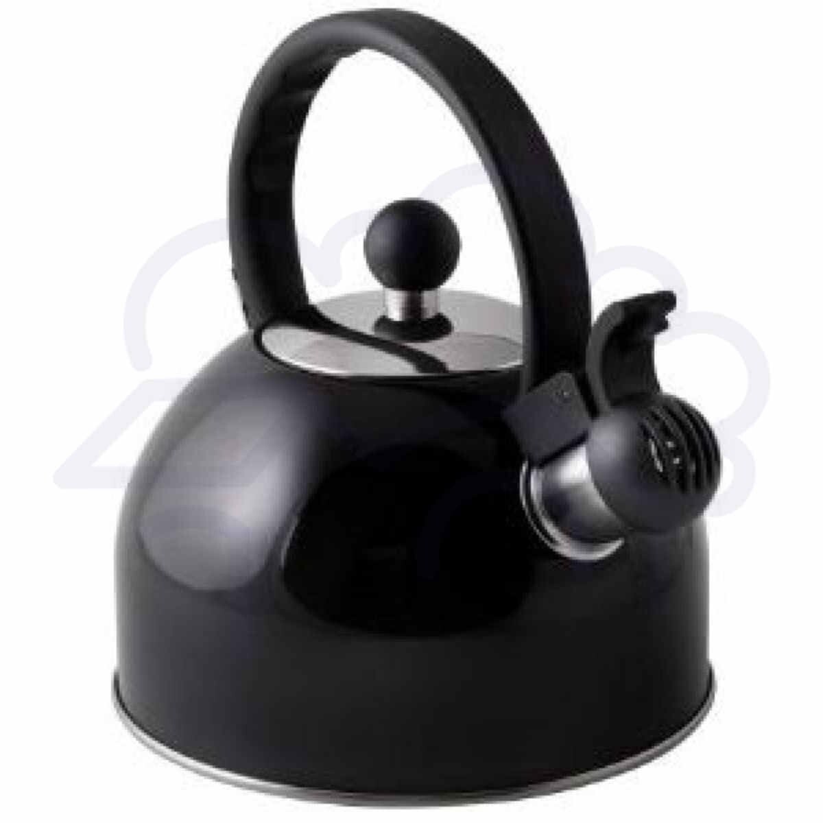 Black whistling kettle 1.5 litre