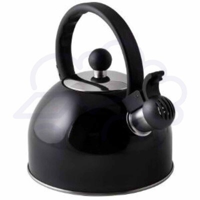 Black whistling kettle 1.5 litre