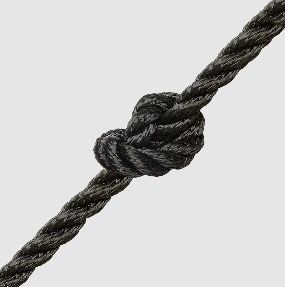 3 strand polypropylene rope, black