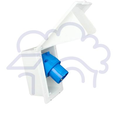 Mains inlet oblong white