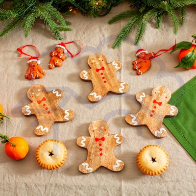 Gingerbread man coasters set of 4