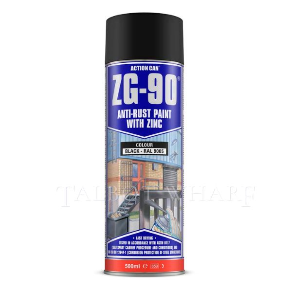 ZG90  Anti-rust paint with primer Black 500ml Aerosol
