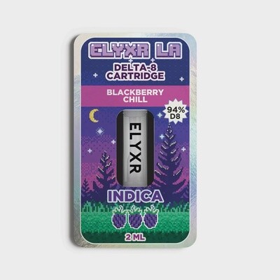 Elyxr 2 Gram Delta 8 Cartridge, Strain: Blackberry Chill (I)