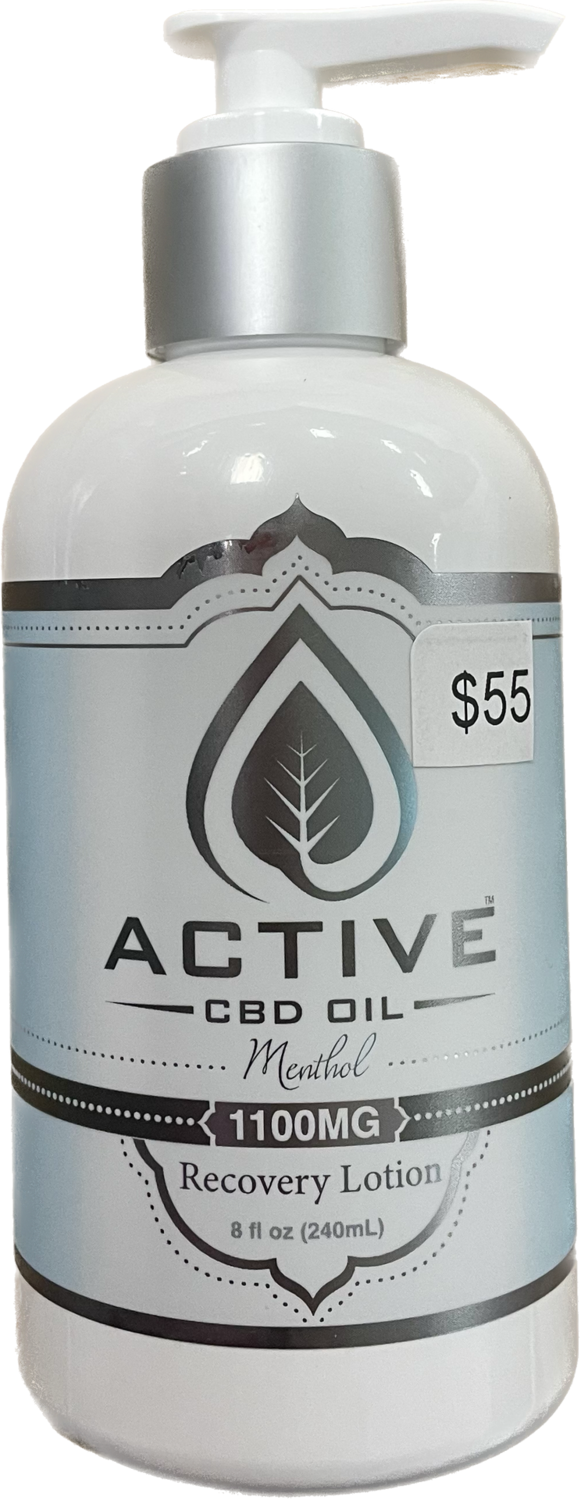 Active 1100mg CBD Lotion, Scent: Menthol (Recovery)