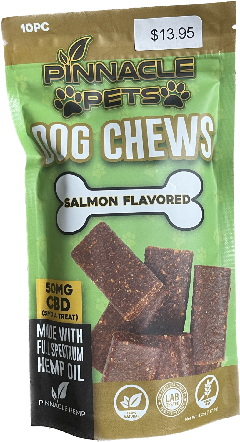 Pinnacle Pets Dog Chews, Flavor: Salmon, Size: 10ct