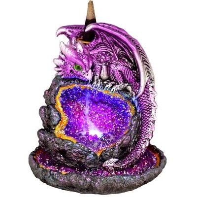 Purple Dragon Backflow Incense Burner with LED