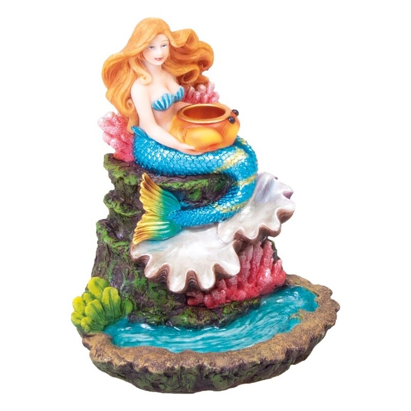 Relaxing Mermaid Backflow Incense Burner 6&quot;