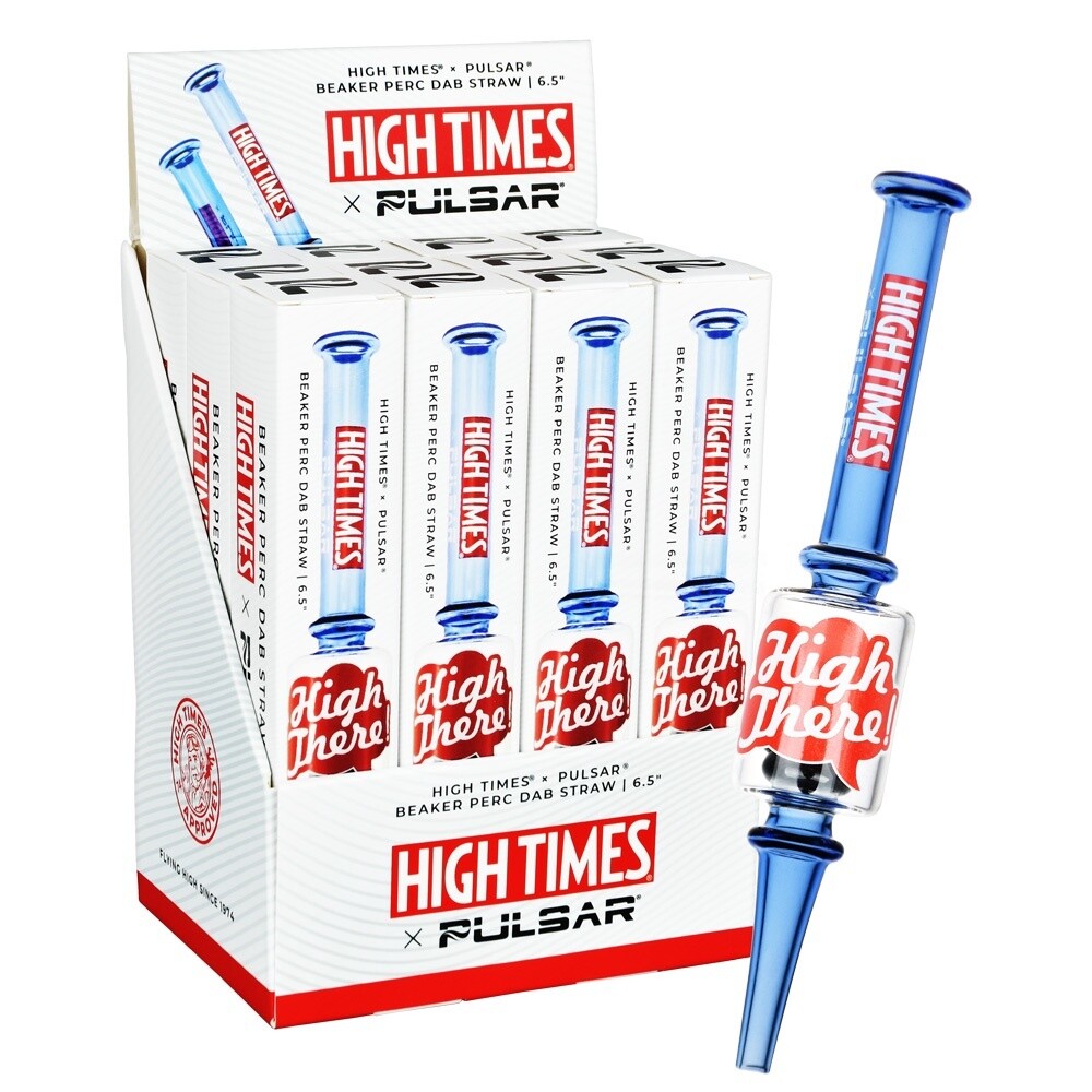 High Times x Pulsar High There! Beaker Perc Dab Straw 6.5&quot;