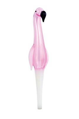 Flamingo Glass Dab Straw 6&quot;