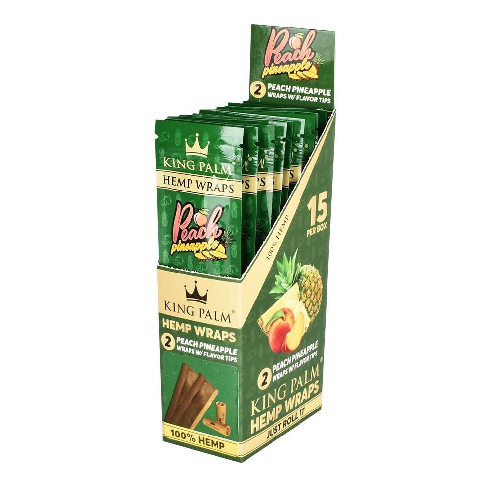 King Palm Hemp Wraps, Flavor: Peach Pineapple