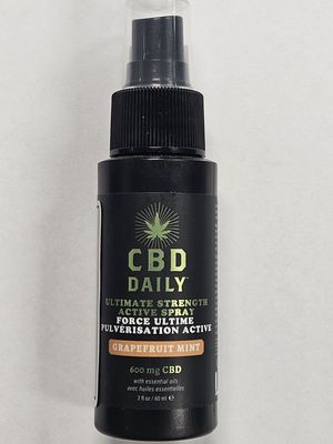 CBD Daily Ultimate Strength Active Spray - 2oz/600mg/ Grapefruit Mint