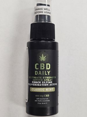 CBD Daily Ultimate Strength Active Spray - 2oz/600mg/ Classic Mint