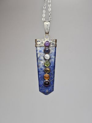 Chakra Chain Necklace w/ Lapis Lazuli