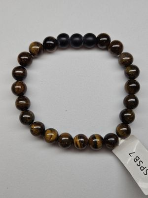 Tiger&#39;s Eye &amp; Lava Stone Bracelet
