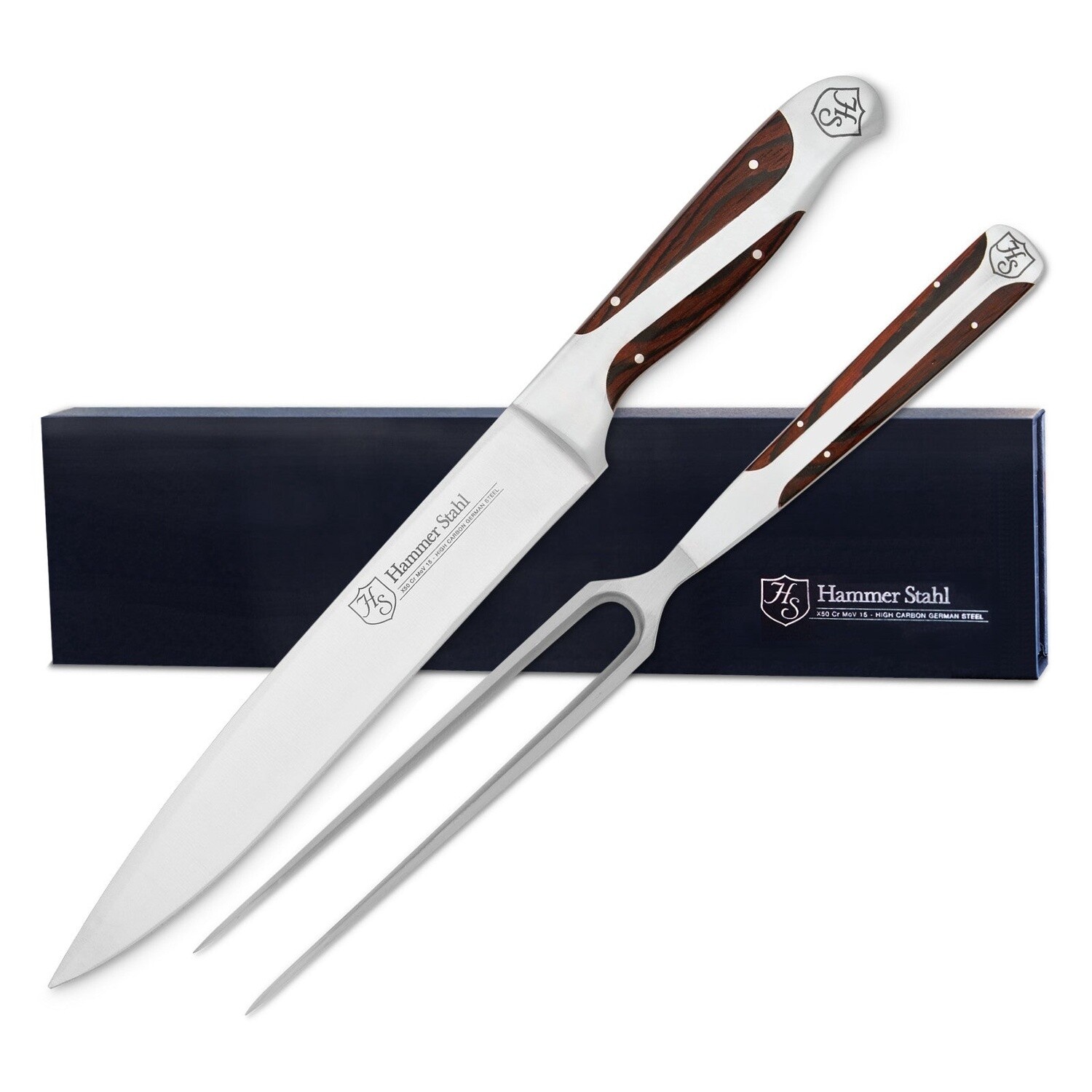 CARVING KNIFE &amp; FORK SET - HS-6442