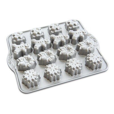 HOLIDAY TEACAKES SILVER PAN - 93748