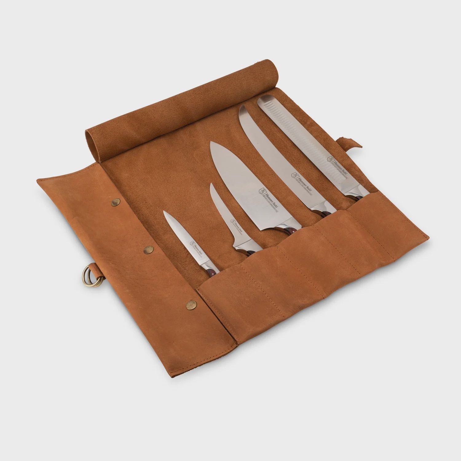 BBQ CUTLERY SET W/KNIFE ROLL - HS-6460KR