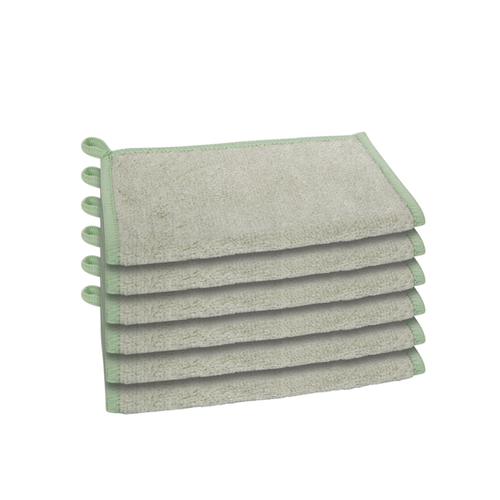 OGGI SET/6 SAGE BAMBOU KITCHEN CLOTHS - 8881.11