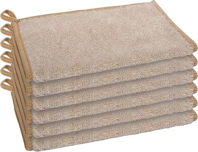 OGGI SET/6 KHAKI BAMBOU KITCHEN CLOTHS - 8881.14