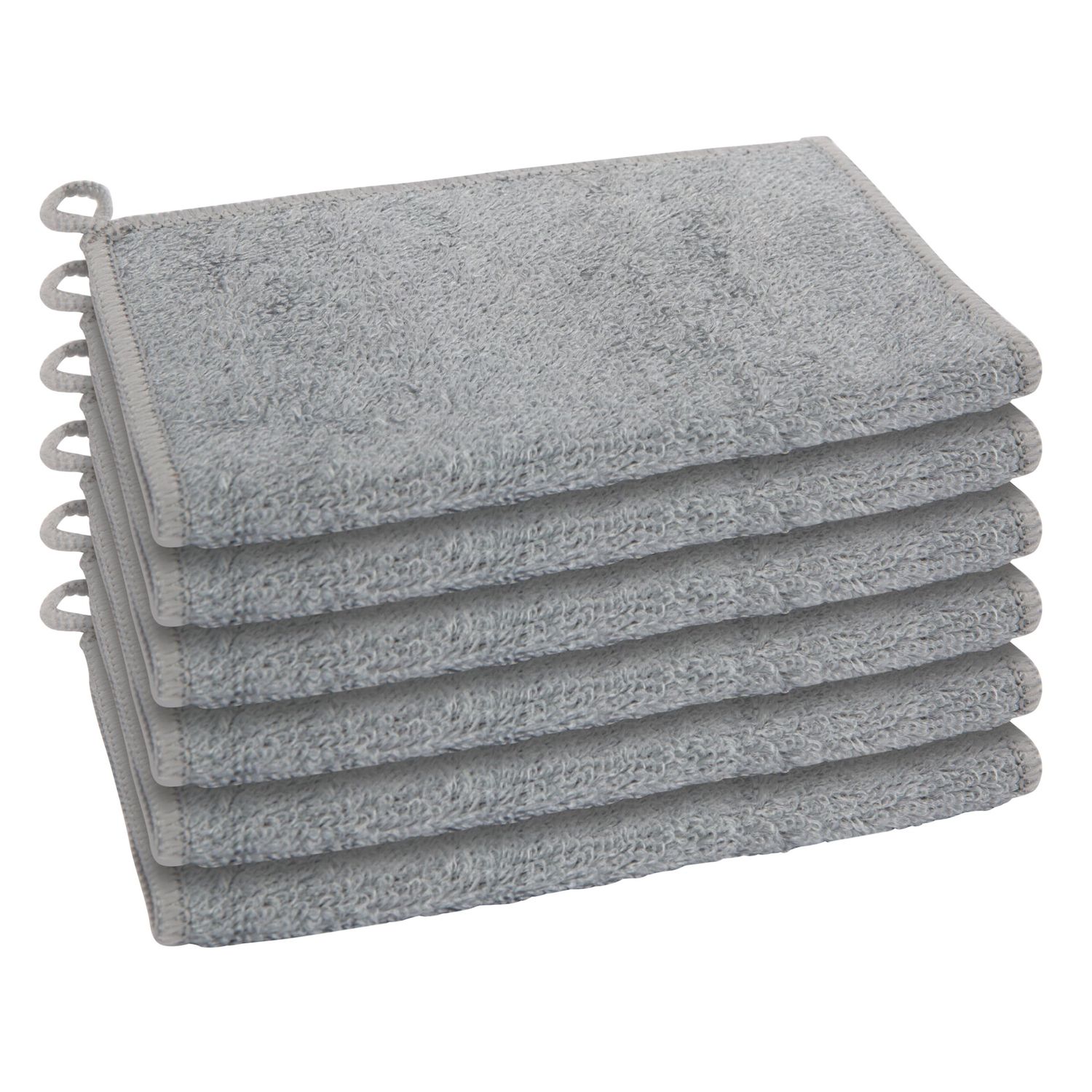 OGGI SET/6 GREY BAMBOU KITCHEN CLOTHS - 8881.10