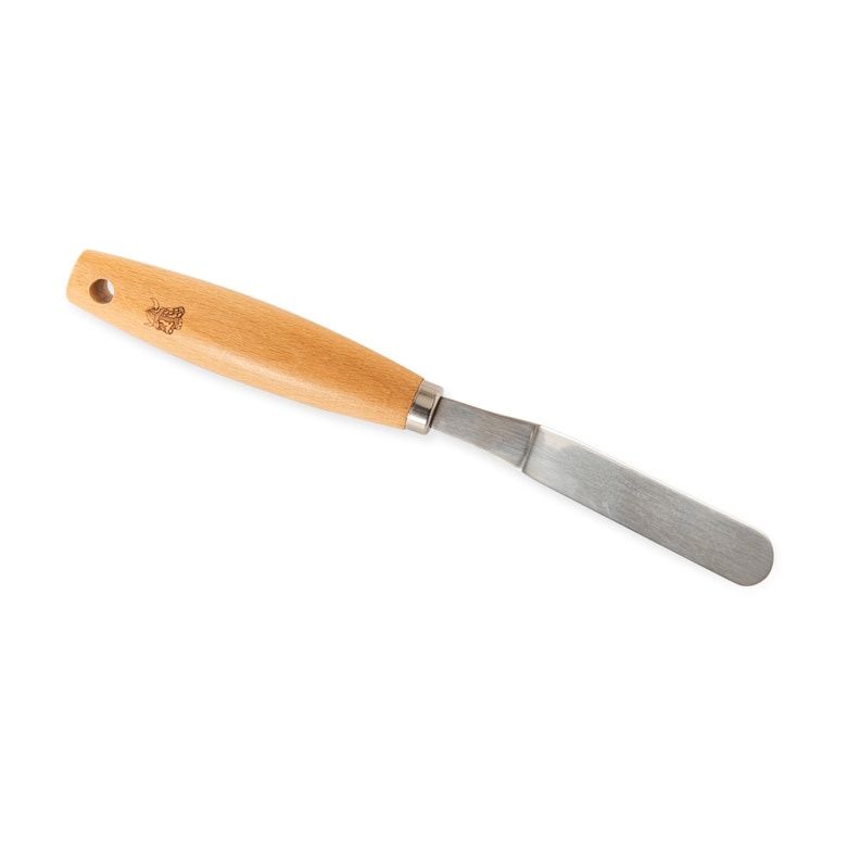 SM. ANGLED ICING SPATULA W/ WOOD HNDL- 02116