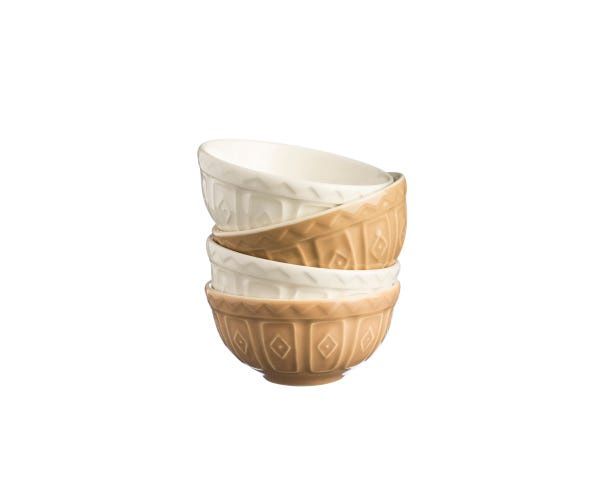 FOOD PREP BOWLS SET/4  CREAM/CANE - 2001.126U