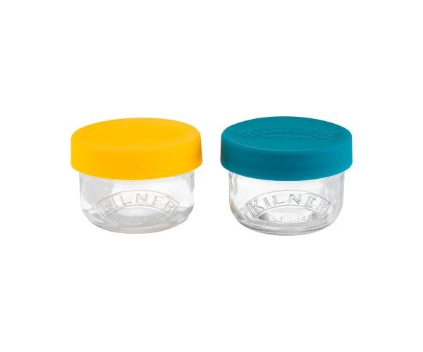 KILNER SNACK &amp; STORE GLASS POTS W/LIDS - 0025.024U