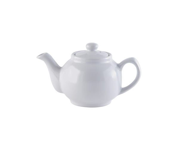 2 CUP WHITE TEAPOT - 0056.716