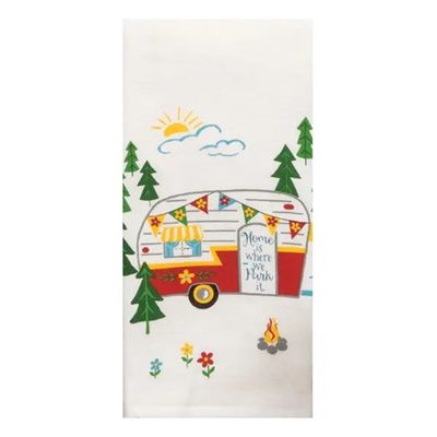 HAPPY CAMPER DUAL PURPOSE TERRY TOWEL - R4250