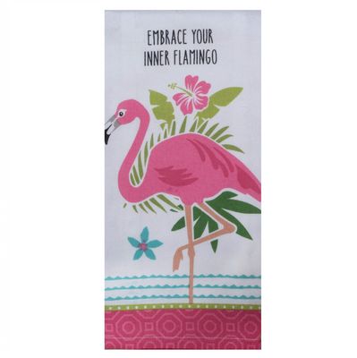 FLAMINGO TEA TOWEL - R4537