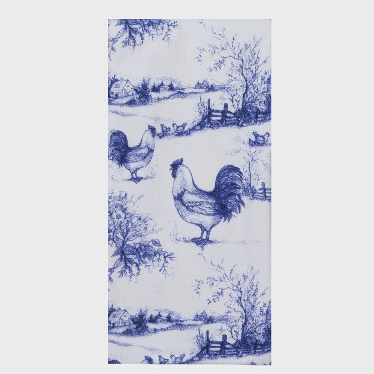 BLUE ROOSTER TOILE DP TERRY TOWEL - R6870