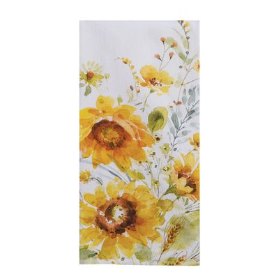 SUNFLOWERS FOREVER DP TERRY TOWEL - R7230