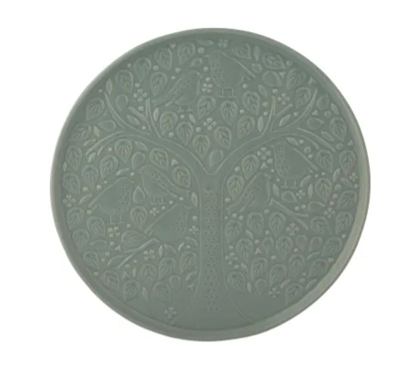 IN THE FOREST GREEN ROUND PLATER - 2001.097U