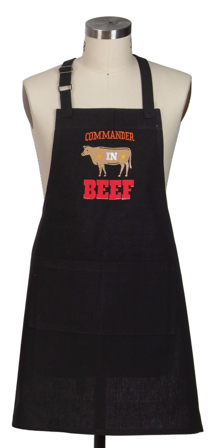 COMMANDER IN BEEF ADULT APRON - R8081