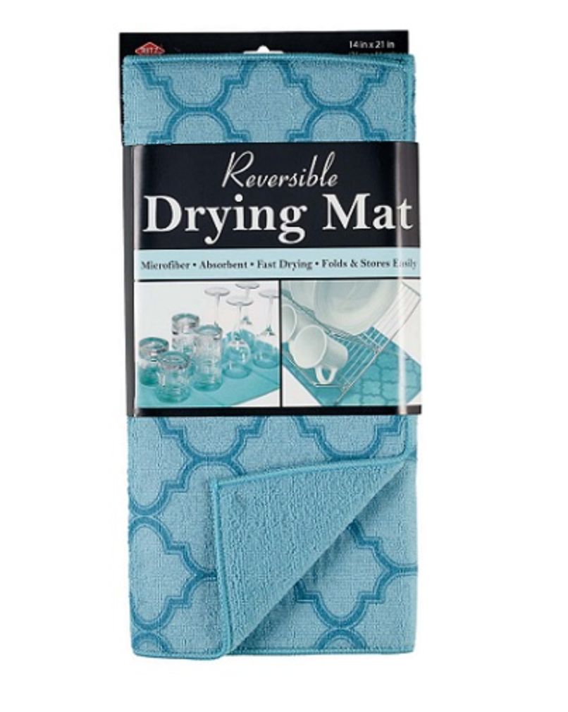 TRELLIS REVERSIBLE DRYING MAT - DEW(AQUA) -90676