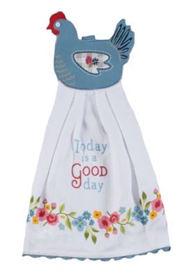 COUNTRY ROOSTER HANG-UP TOWEL - R8019