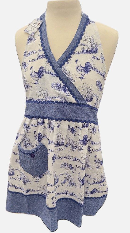 BLUE ROOSTER ADULT HOSTESS APRON - R6861