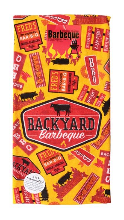 BACKYARD BBQ DUAL PURPOSE TERRY TOWEL - R8080
