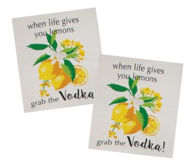 GRAB THE VODKA FUN CLOTH 2 PK - R8129