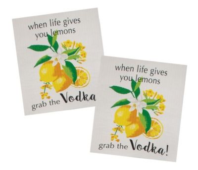 GRAB THE VODKA FUN CLOTH 2 PK - R8129