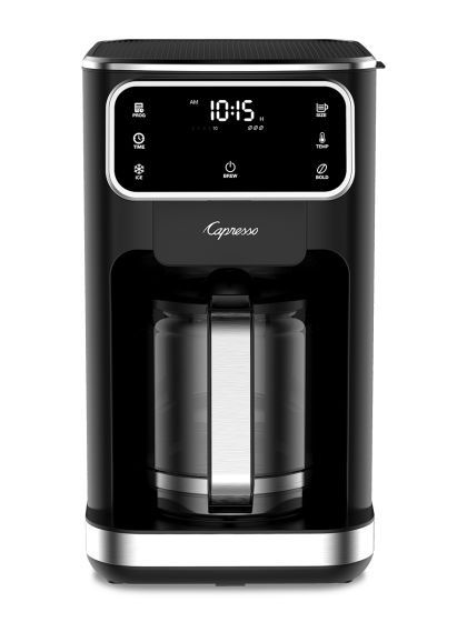 CAPRESSO 12-CUP TOUCHSCREEN COFFEE MAKER W/GLASS CARAFE - 496.01