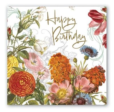 HAPPY BIRTHDAY FLOWERS NAPKIN - 817243