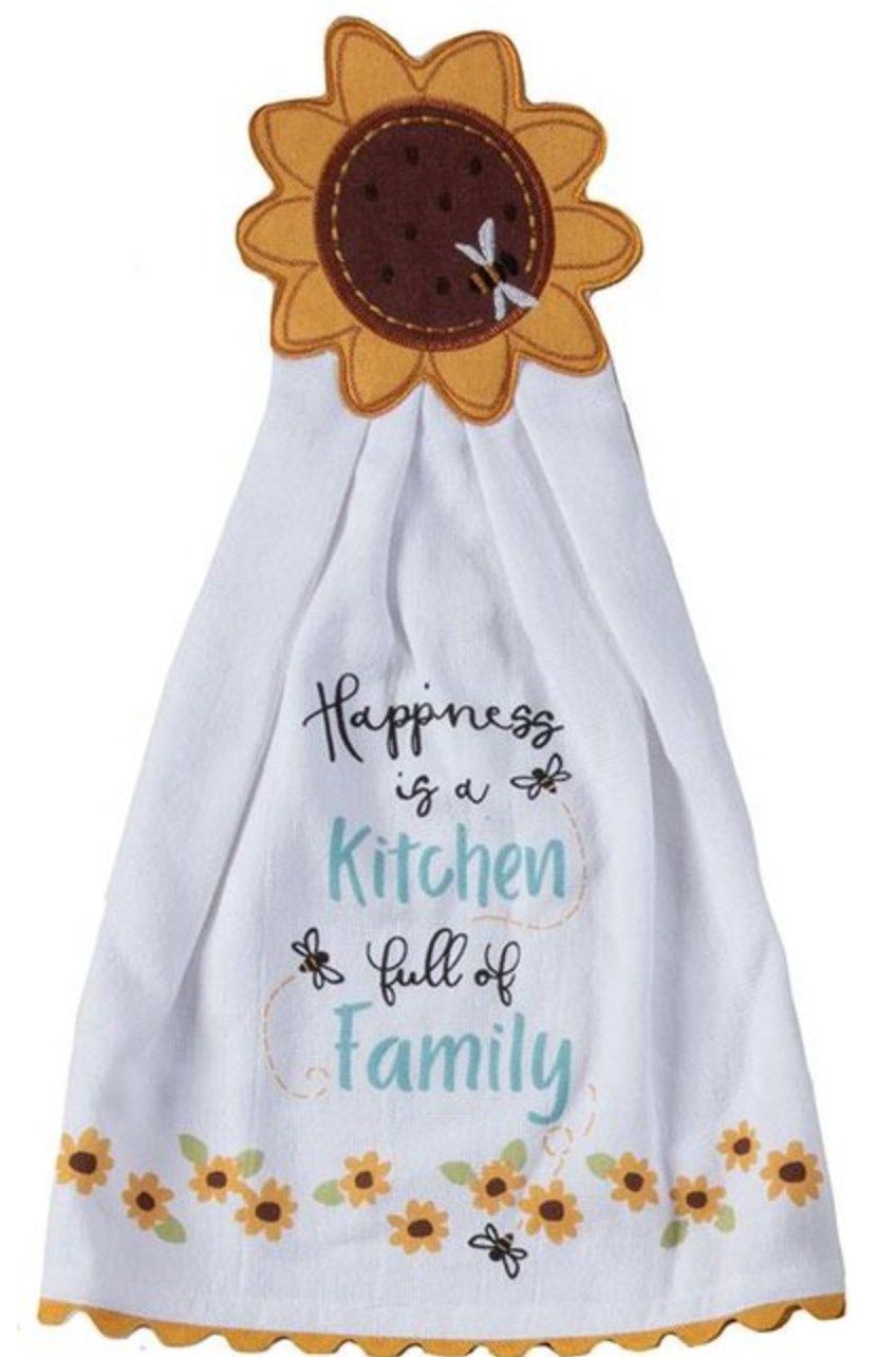 SUNFLOWER HAPPINESS HANG-UP TOWEL - R8064