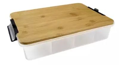 FW 11"x16" BLACK LOCKS BAMBOO SNACKLEBOX BUILD-A-BOARD - 5314682