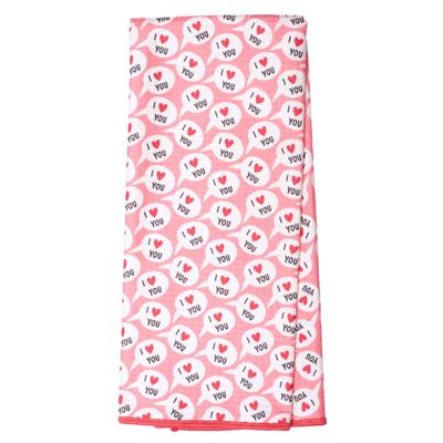 ANYWHERE TOWEL HEART YOU PINK - HEART AT PNK